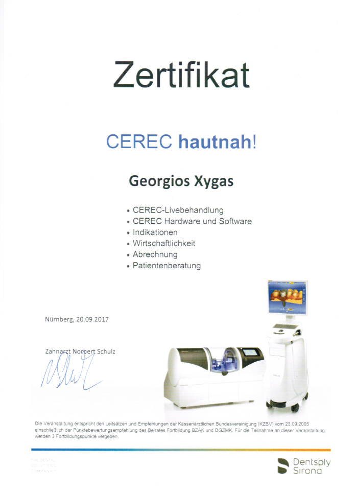 Zertifikat CEREC hautnah!